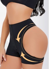 Black intimates,Black Cutout Back Zip Detail Panties