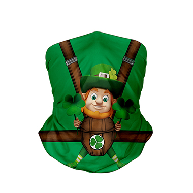 9.4 X 17.7 Inch Shamrock and Character Print Bandana