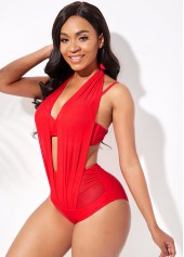 ROTITA Multi Wear High Waisted Mesh Stitching Bikini Set