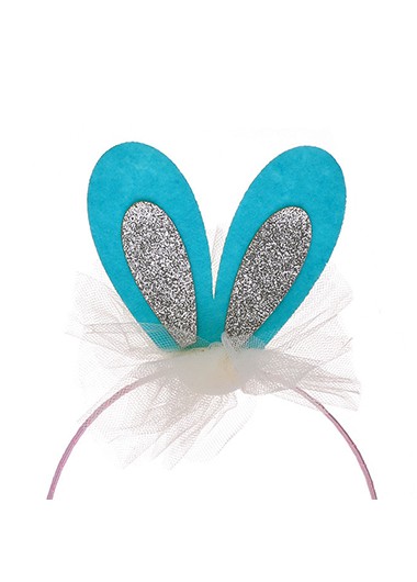 Blue accessories,Mesh Baby Rabbit Ears Blue Headband