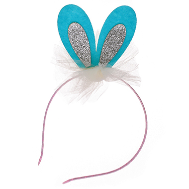 Blue accessories,Mesh Baby Rabbit Ears Blue Headband