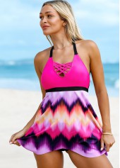 Rotita Ombre Badekleid und Höschen mit Neckholder und Gitter vorne
