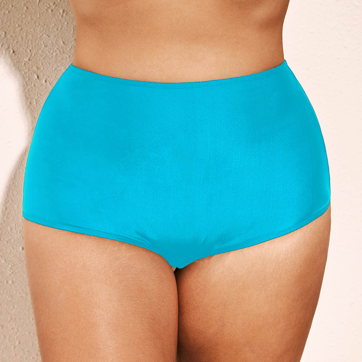 Cyan plus size,Dot plus size,ROTITA Polka Dot Plus Size Mesh Stitching Swimdress and Shorts