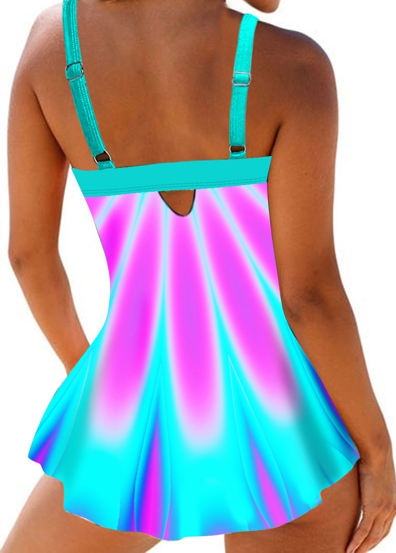 Multi Color swimwear,Dazzle Colorful swimwear,ROTITA Gelato Pastels Rainbow Color Swimdress and Panty