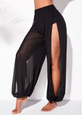 ROTITA Mesh Cutout Leg High Waisted Beach Pants