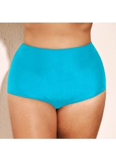 Cyan plus size,Dot plus size,ROTITA Polka Dot Plus Size Mesh Stitching Swimdress and Shorts