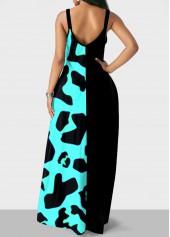 Multi Color dresses,Animal Print dresses,ROTITA Spaghetti Strap Animal Pattern Maxi Dress