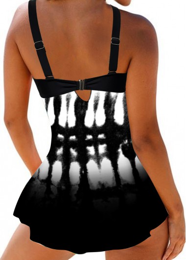 Multi Color swimwear,Tie Dye swimwear,ROTITA Tie Dye Print Ombre Swimdress and Panty