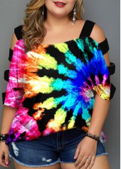 ROTITA T-shirt Multicolore Imprimé Tie Dye Grande Taille