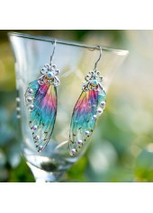 Butterfly Wings Design Rainbow Color Earrings
