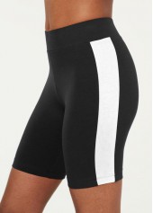 ROTITA High Waist Contrast Skinny Swim Shorts