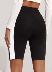 ROTITA High Waist Contrast Skinny Swim Shorts