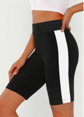 ROTITA High Waist Contrast Skinny Swim Shorts