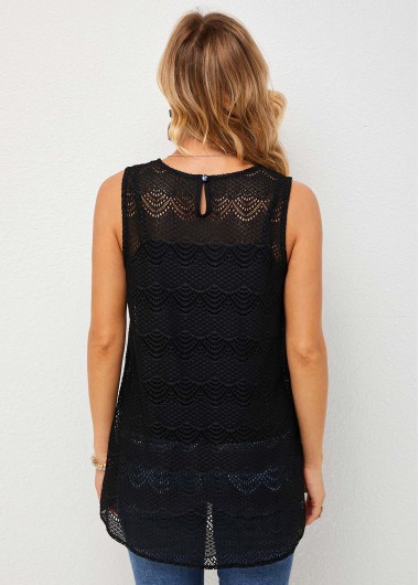 Black tops,Plain Color tops,ROTITA Keyhole Back Tank Top and Black Camisole 