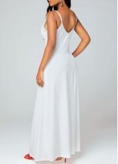 White dresses,Floral dresses,Everyday dresses,Casual dresses,ROTITA Floral Print Spaghetti Strap Pocket Dress