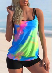 ROTITA Ombre Multi Color Tie Dye Tankini Set