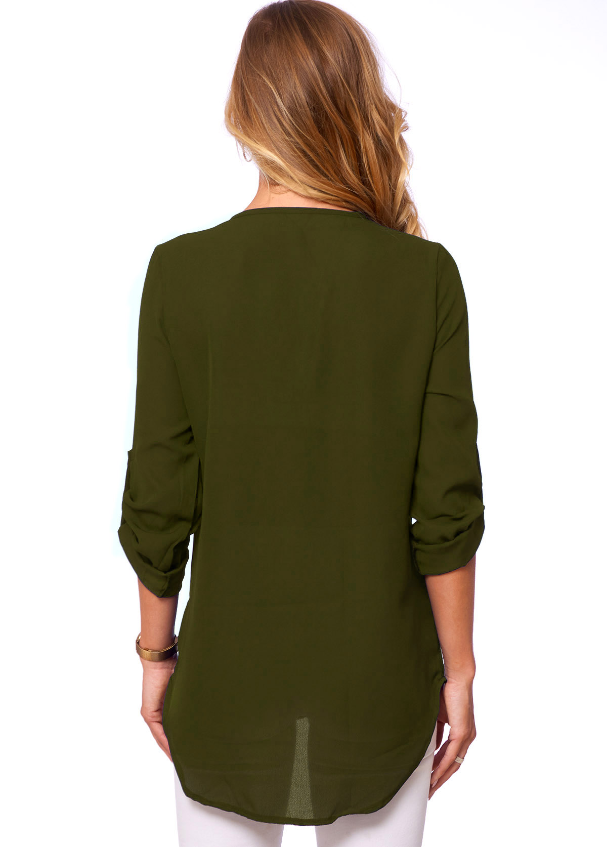 Plain Color tops,Quarter Zip Solid Long Sleeve T Shirt