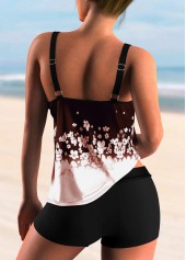 Deep Red swimwear,White swimwear,Ditsy Floral swimwear,Ombre swimwear,ROTITA Deep Red Ditsy Floral Print Tankini Set