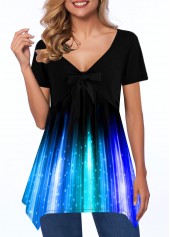 ROTITA V Neck Printed Short Sleeve T Shirt