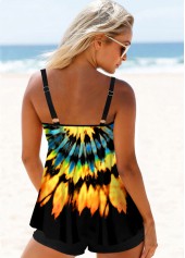 Multi Color swimwear,Tie Dye swimwear,ROTITA Multi Color Tie Dye Tankini Set