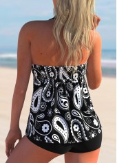 Paisley swimwear,ROTITA Tie Back Paisley Print Tankini Set 