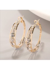 Boucles d'oreilles avec détail en métal et strass Circle Design