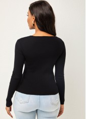 Multi Color tops,Dot tops,ROTITA Polka Dot Cross Front Long Sleeve Sweater