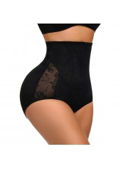 Black High Waisted Zipper Detail Panties