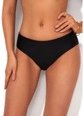 ROTITA Bas de bikini noir taille basse pour femme