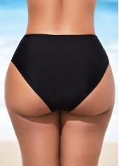 Multi Color swimwear,Striped swimwear,ROTITA Mid Waist Striped Spaghetti Strap Bikini Set