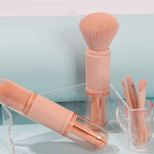 TPR Handle Pink Makeup Brush Set