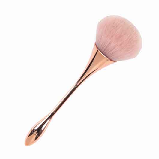 Rose Gold Plastic Handle Makeup Brush