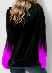 Purple tops,Ombre tops,ROTITA Long Sleeve Ombre Quarter Zip Hoodie