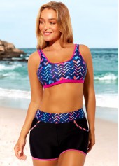 Rotita-Bikiniset mit geometrischem Print und hoher Taille in Schwarz