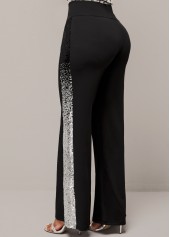 ROTITA Black Sequin Ombre High Waisted Pants | Rotita.com - USD $23.98