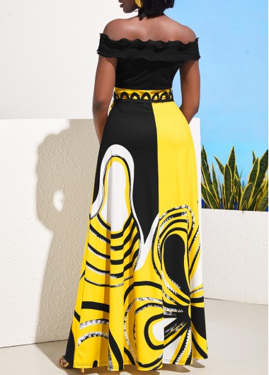 Multi Color dresses,Floral dresses,ROTITA Lace Patchwork Color Block Off Shoulder Dress