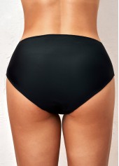 Schwarzer Rotita-Bikiniunterteil mit mittlerer Taille für Damen