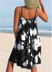 Black swimwear,Tie Dye swimwear,ROTITA Black Tie Dye Print Cover Up