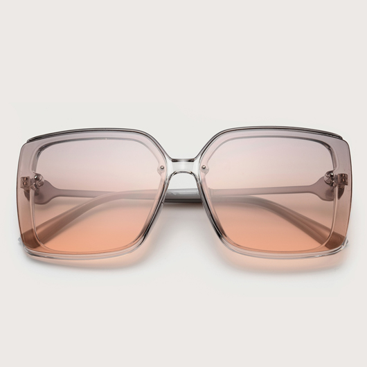 Square Frame Metal Detail Orange TR Sunglasses