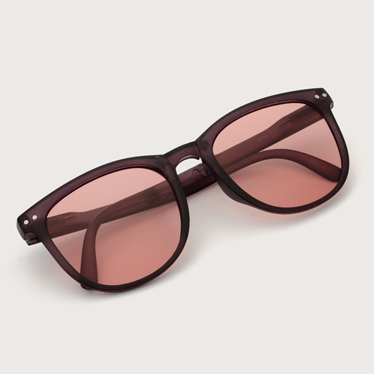 Foldable Wine Red Sunglasses for Women