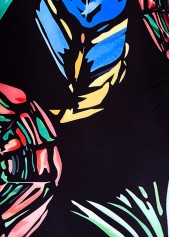 Black swimwear,Floral swimwear,ROTITA Black Spaghetti Strap Lace Patchwork One Piece Swimwear