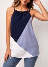 Tie Back Color Block Camisole Top