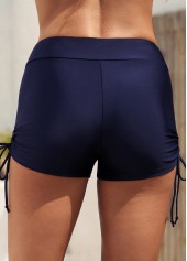 ROTITA Navy Tie Side Mid Waisted Swim Shorts