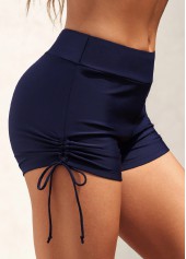 ROTITA Navy Tie Side Mid Waisted Swim Shorts