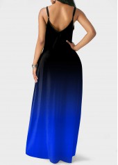 Royal Blue dresses,Ombre dresses,Vacation dresses,Vacation dresses,ROTITA Pocket Ombre Sapphire Blue Maxi Dress