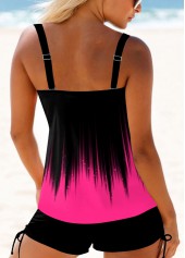 ROTITA Cross Front Ombre Rose Red Tankini Top-No Bottom
