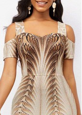 Multi Color dresses,Tribal dresses,ROTITA Foil Print Side Slit Texture Knitted Dress