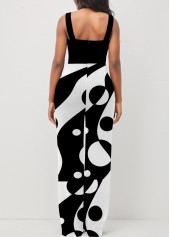 Multi Color jumpsuits & rompers,Geometric jumpsuits & rompers,ROTITA Polka Dot Cross Strap Color Block Jumpsuit