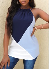 Color Block Tie Back Camisole Top