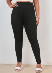 Plus Size High Waisted Skinny Black Legging